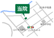 札幌市西区の歯科・山の手６条歯科医院　地図